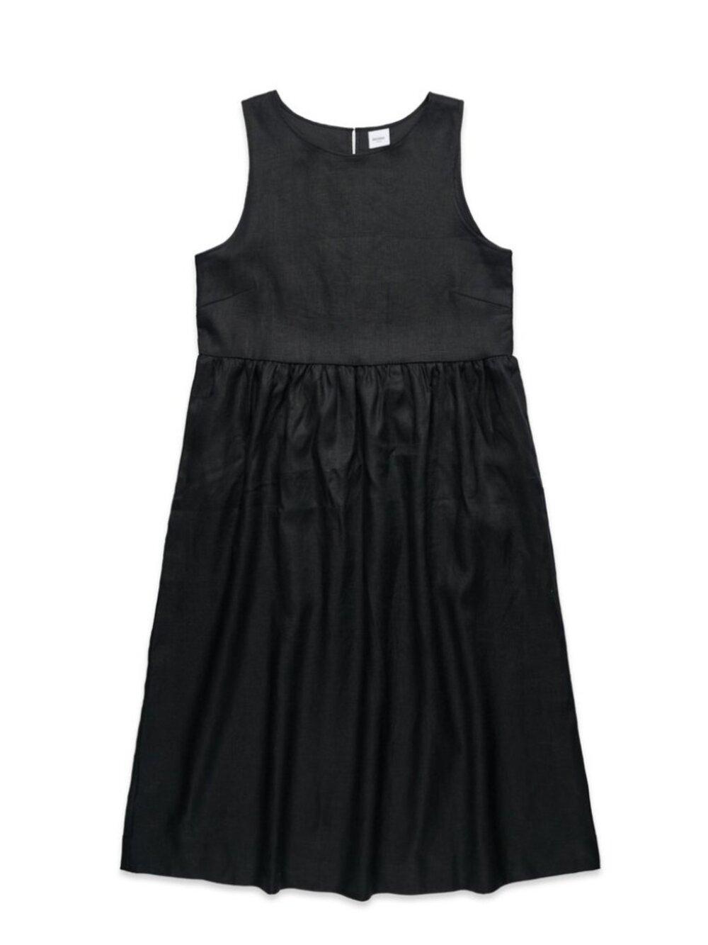 AS Colour Black Linen Sleeveless Midi Dress Size XL Bump Friendly